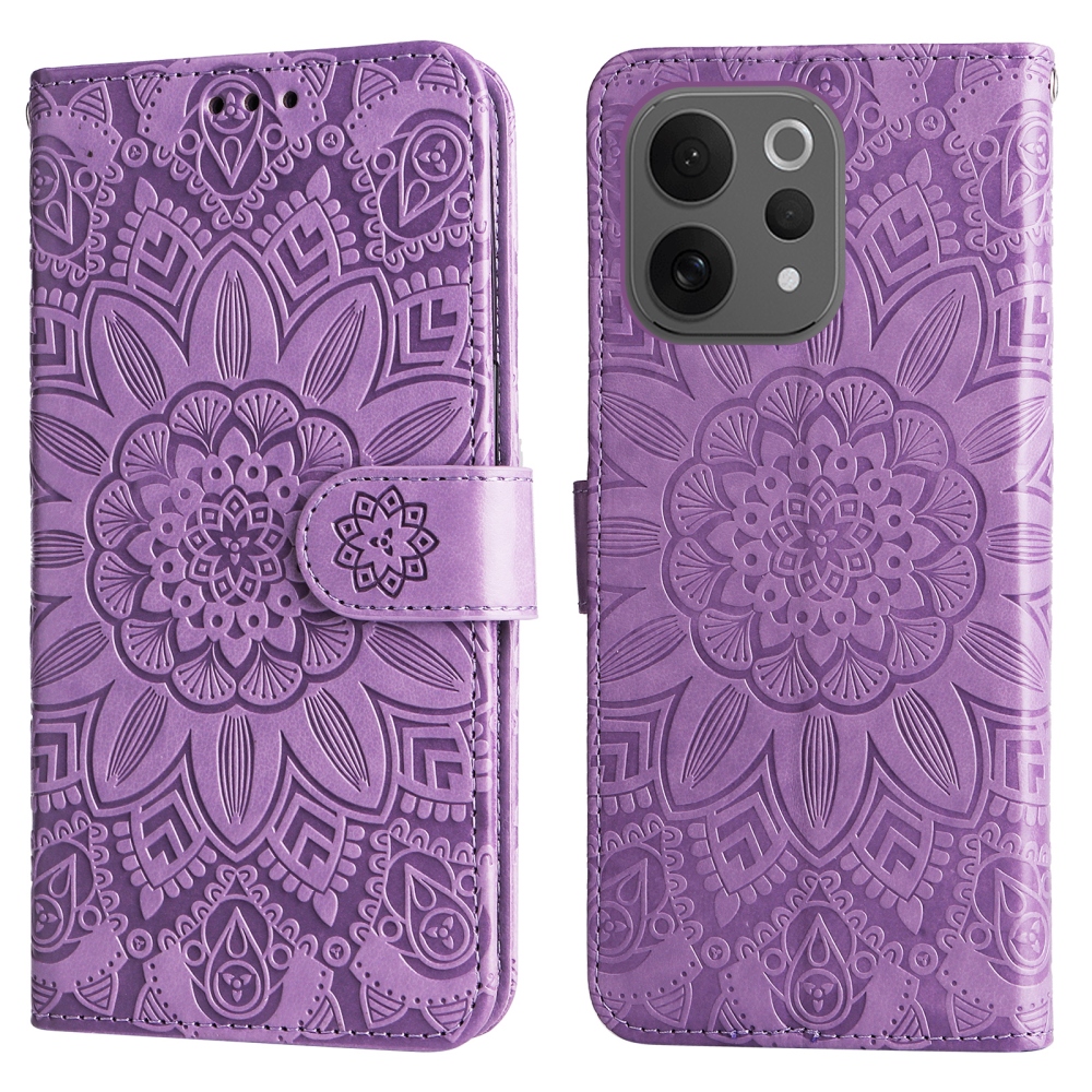 Sunflower knížkové pouzdro na Vivo V70 5G - fialové