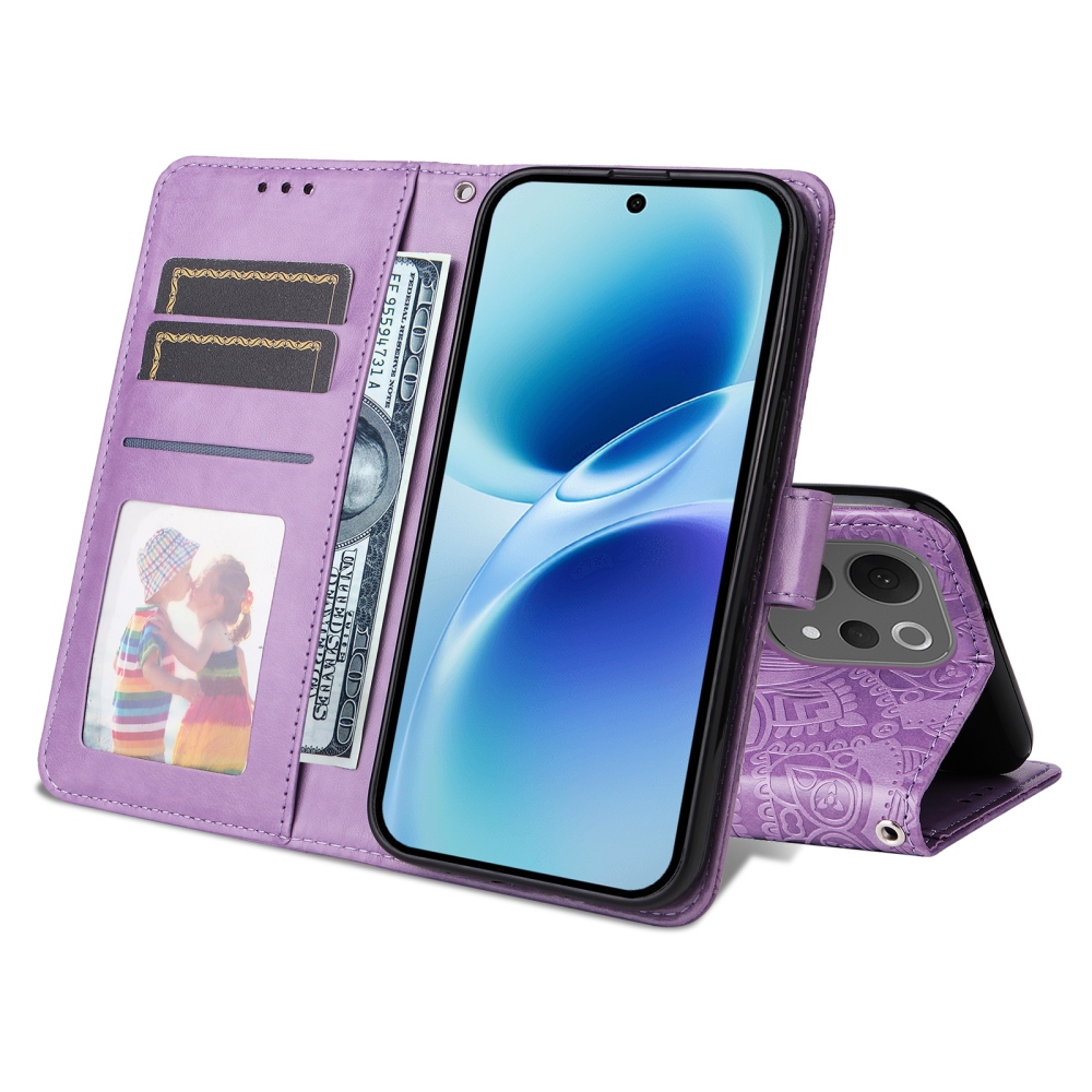 Sunflower knížkové pouzdro na Vivo V70 5G - fialové