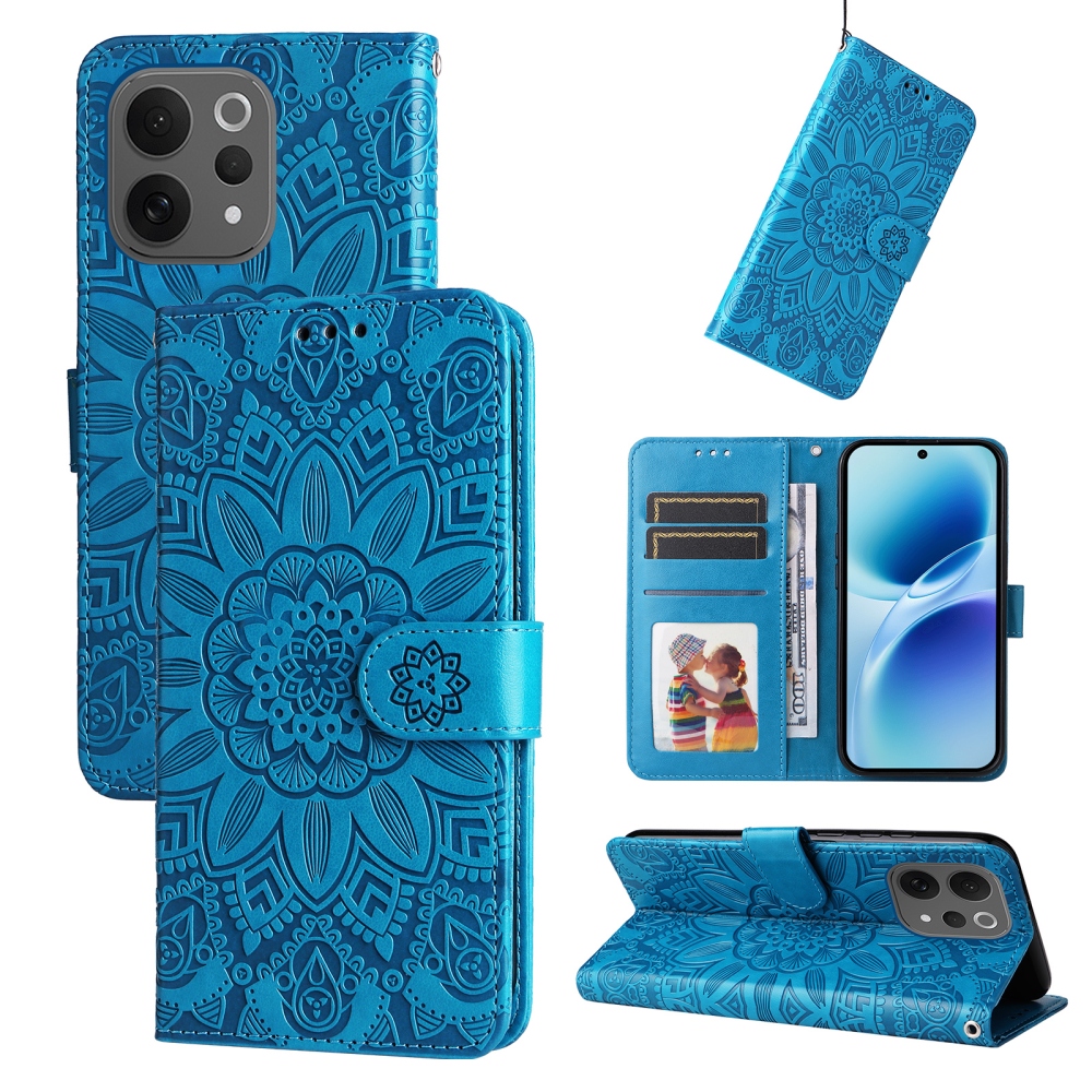Sunflower knížkové pouzdro na Vivo V70 5G - modré
