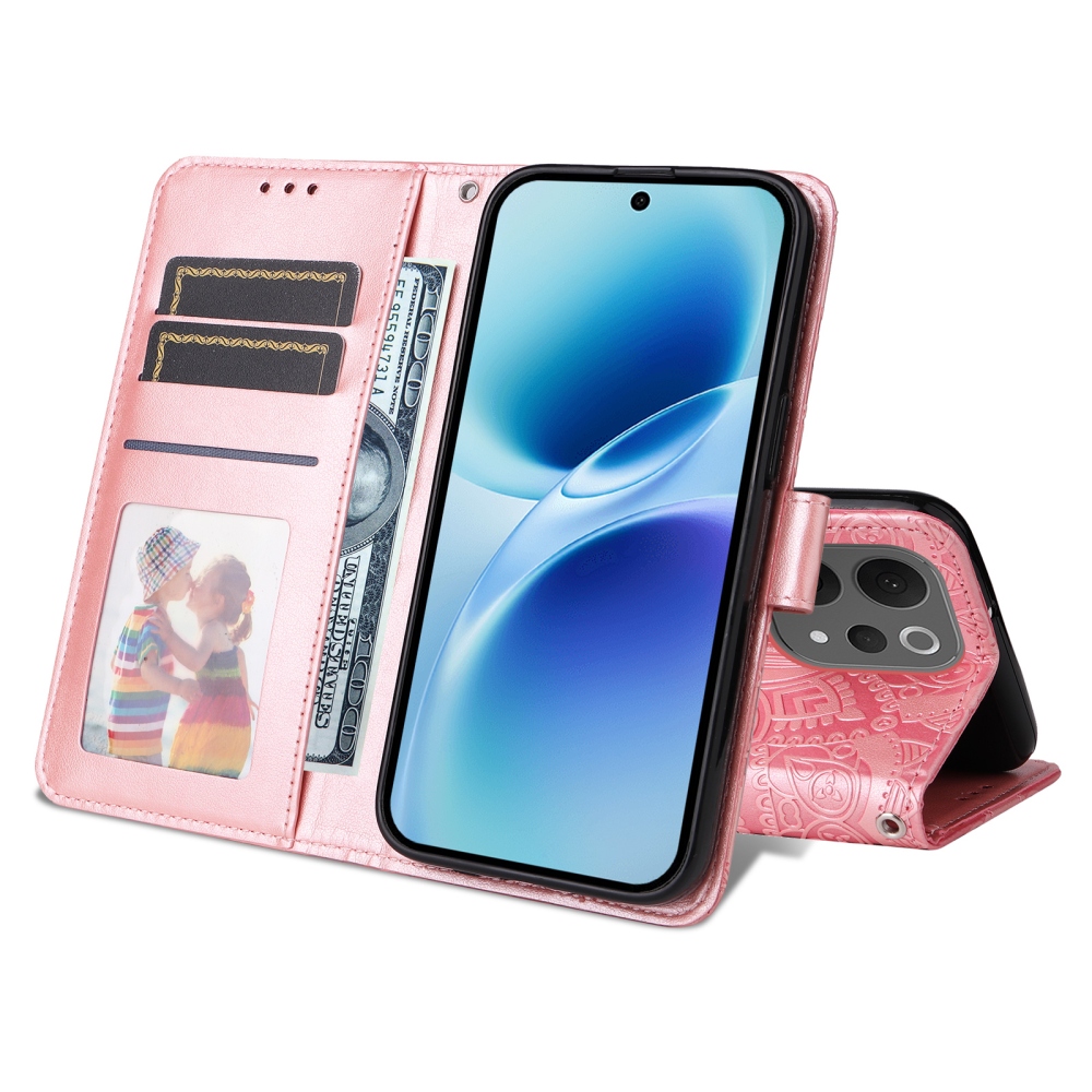 Sunflower knížkové pouzdro na Vivo V70 5G - růžové
