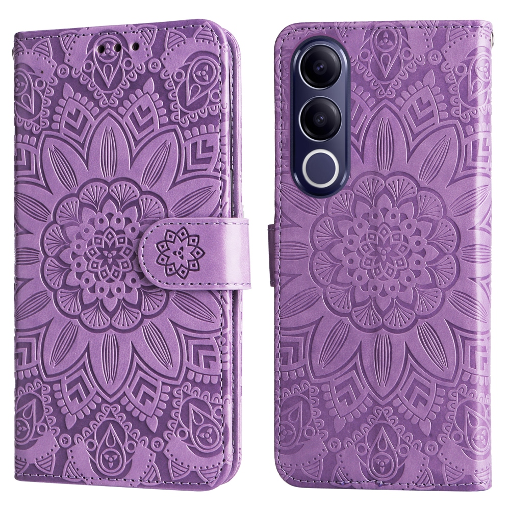 Sunflower knížkové pouzdro na Vivo V70 FE 5G - fialové