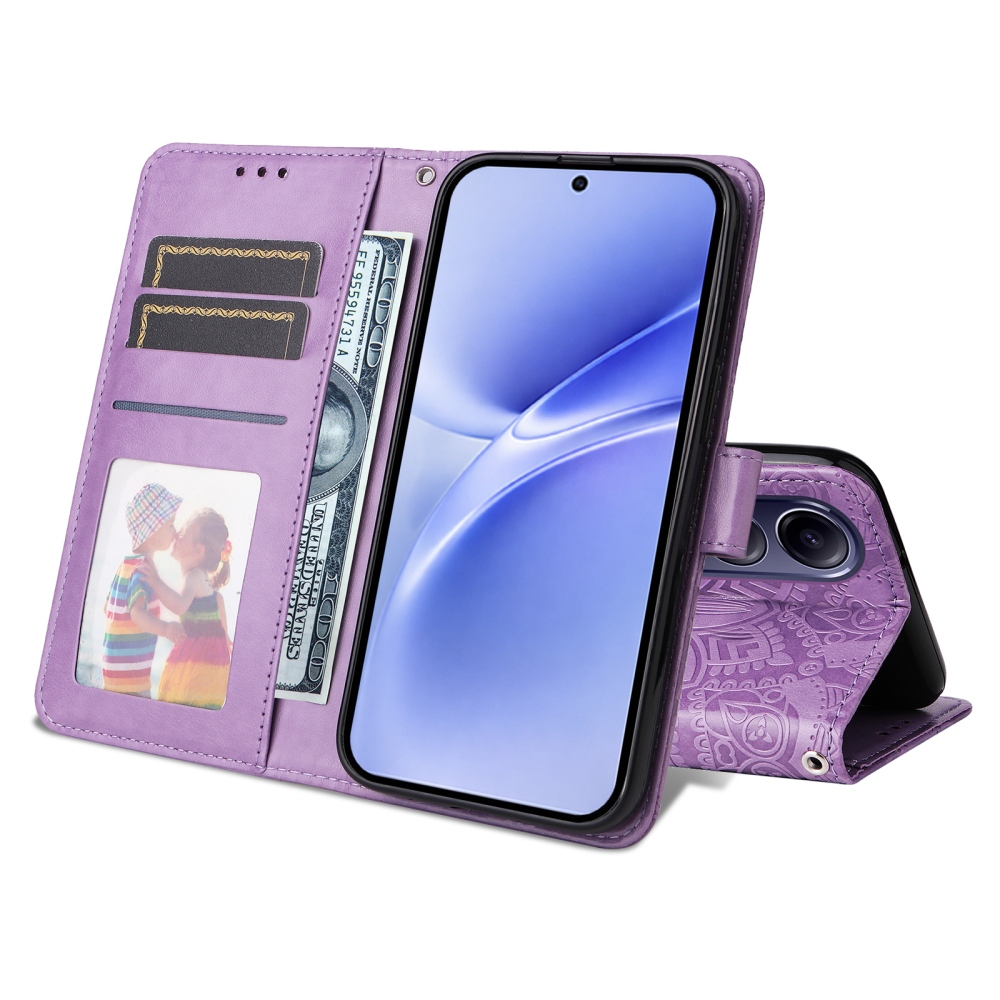 Sunflower knížkové pouzdro na Vivo V70 FE 5G - fialové