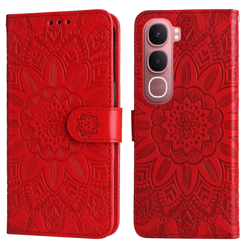 Sunflower knížkové pouzdro na Vivo Y21d/Vivo Y31 5G - červené