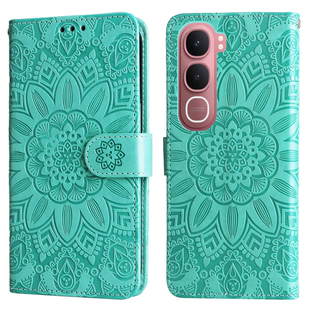 Sunflower knížkové pouzdro na Vivo Y21d/Vivo Y31 5G - modrozelené