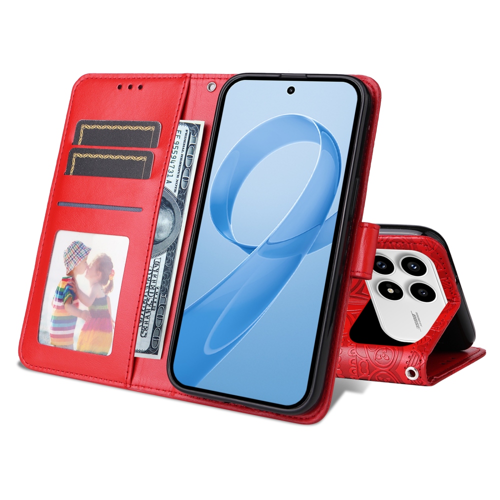 Sunflower knížkové pouzdro na Xiaomi Poco F8 Pro 5G - červené