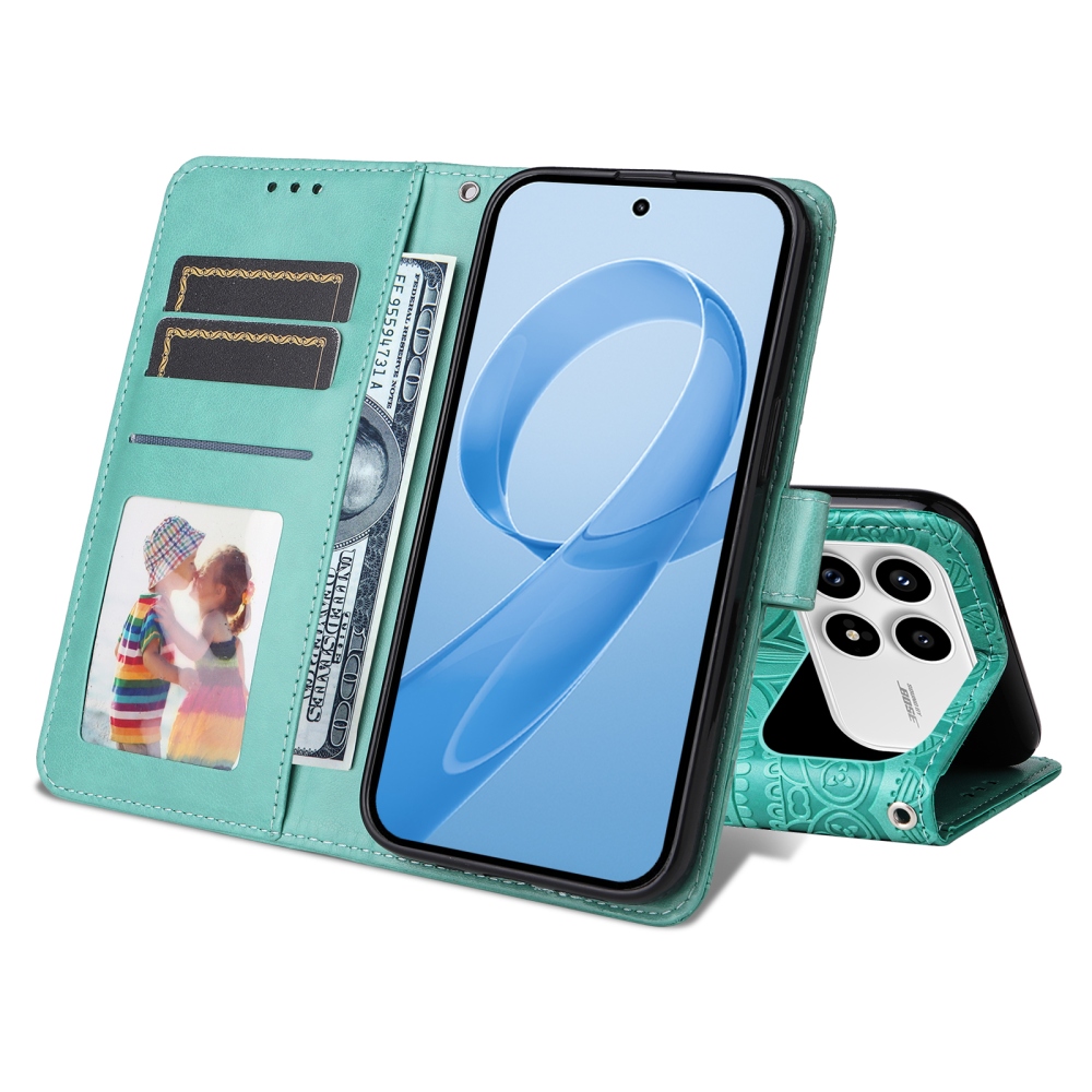 Sunflower knížkové pouzdro na Xiaomi Poco F8 Pro 5G - modrozelené