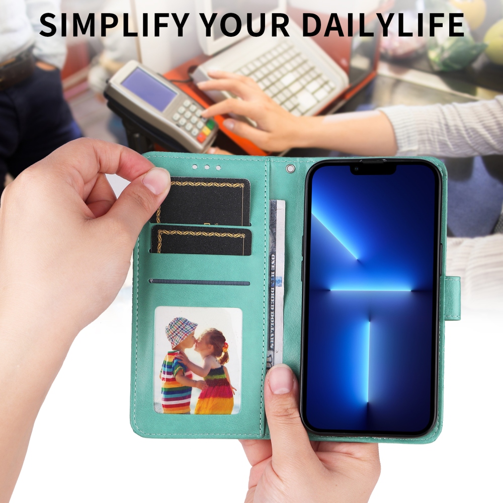 Sunflower knížkové pouzdro na Xiaomi Poco F8 Pro 5G - modrozelené