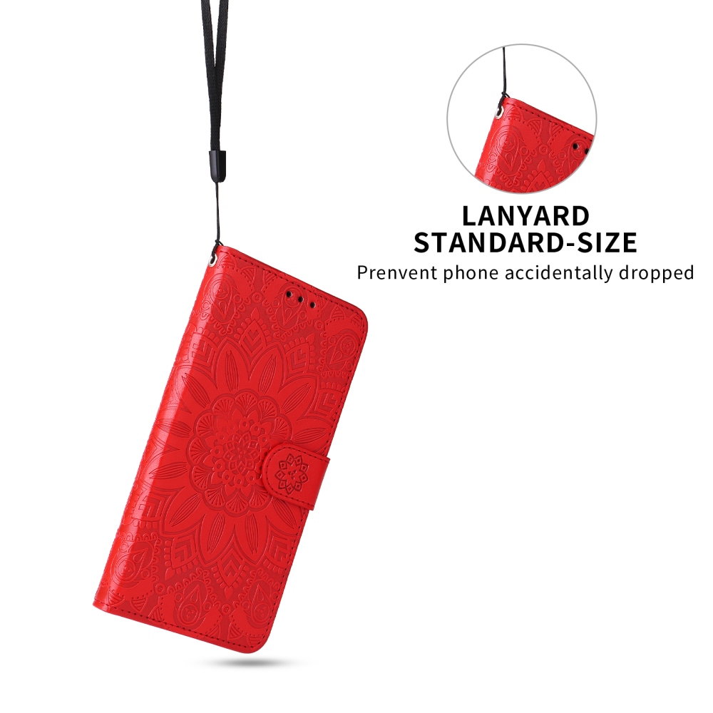 Sunflower knížkové pouzdro na Xiaomi Redmi 17 4G/5G - červené