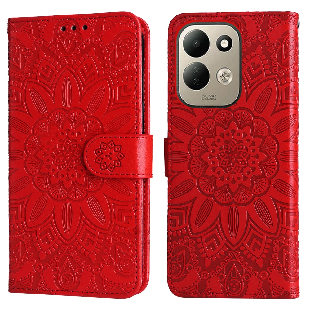 Sunflower knížkové pouzdro na Xiaomi Redmi 17 4G/5G - červené
