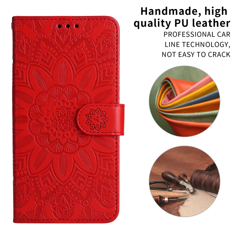 Sunflower knížkové pouzdro na Xiaomi Redmi 17 4G/5G - červené
