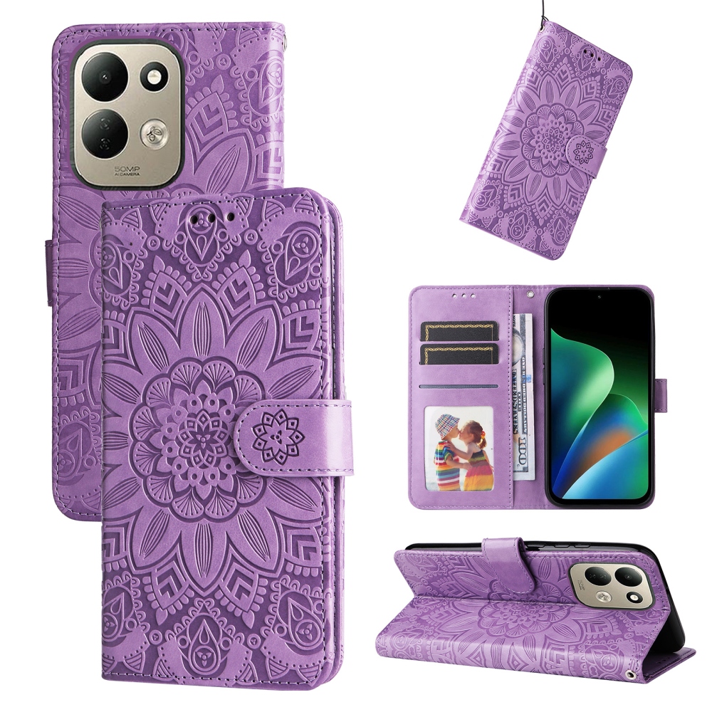 Sunflower knížkové pouzdro na Xiaomi Redmi 17 4G/5G - fialové