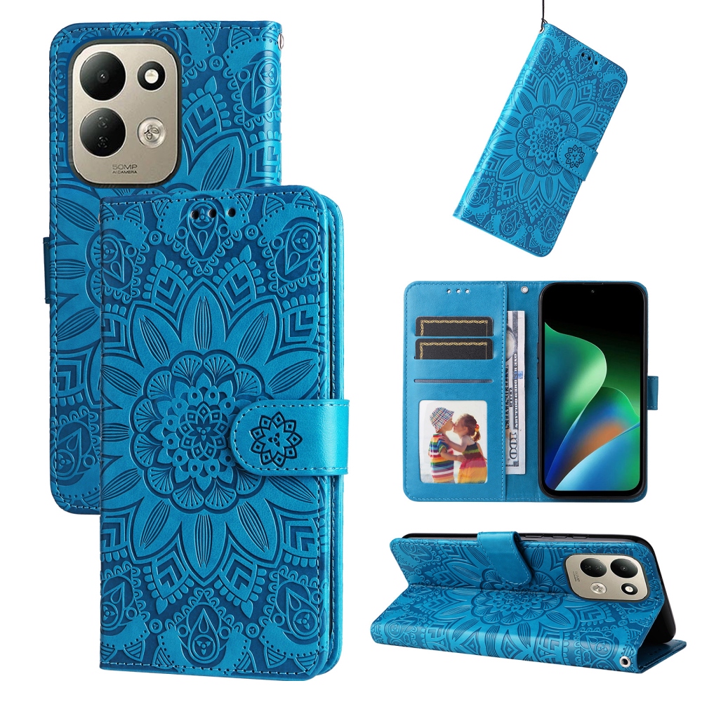 Sunflower knížkové pouzdro na Xiaomi Redmi 17 4G/5G - modré