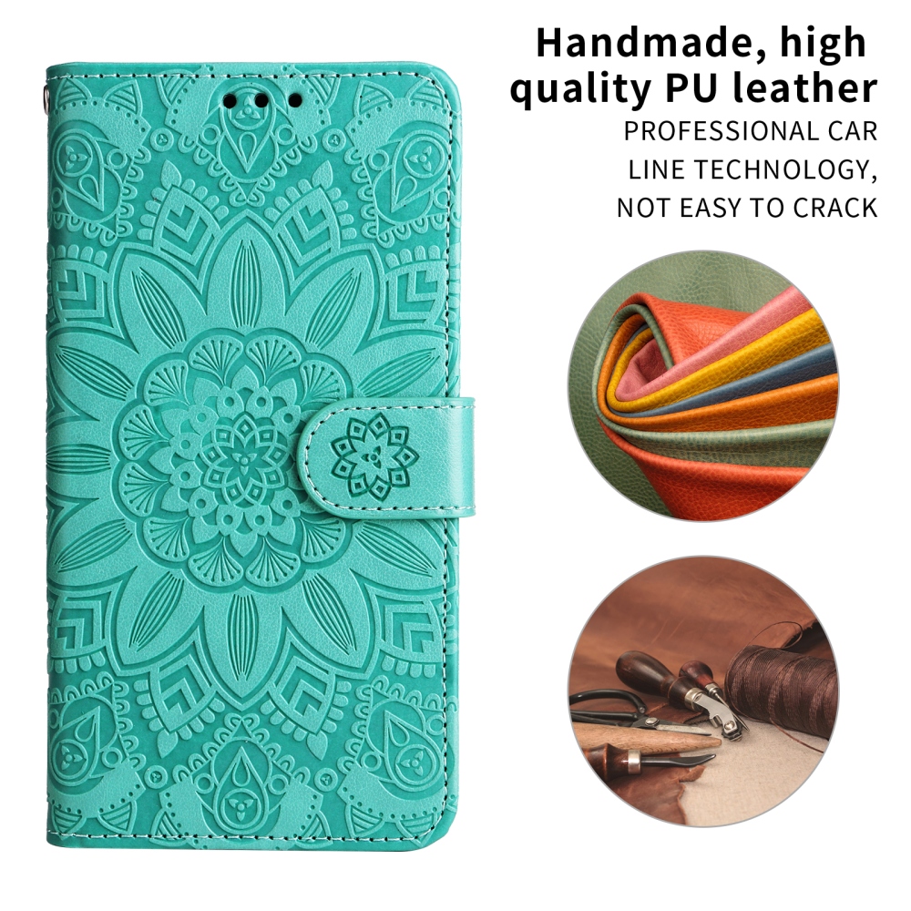 Sunflower knížkové pouzdro na Xiaomi Redmi 17 4G/5G - modrozelené