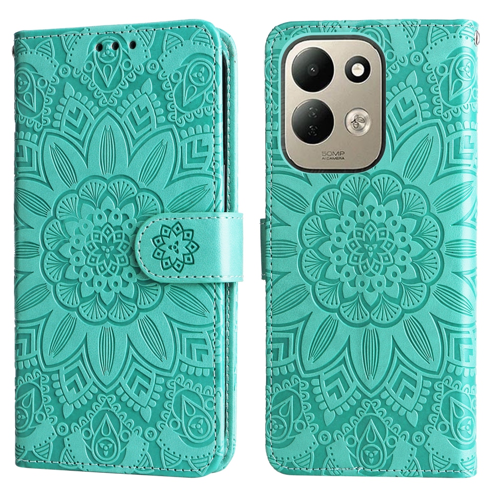 Sunflower knížkové pouzdro na Xiaomi Redmi 17 4G/5G - modrozelené