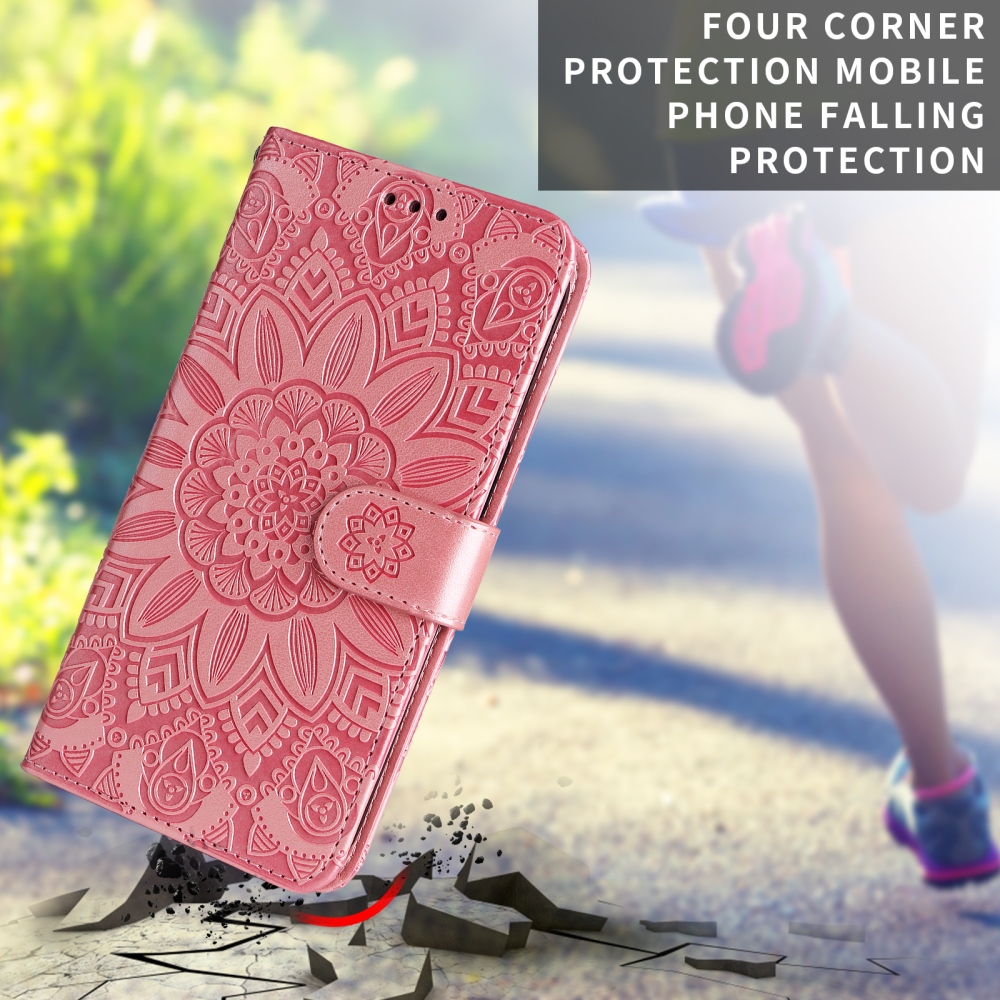 Sunflower knížkové pouzdro na Xiaomi Redmi 17 4G/5G - růžové
