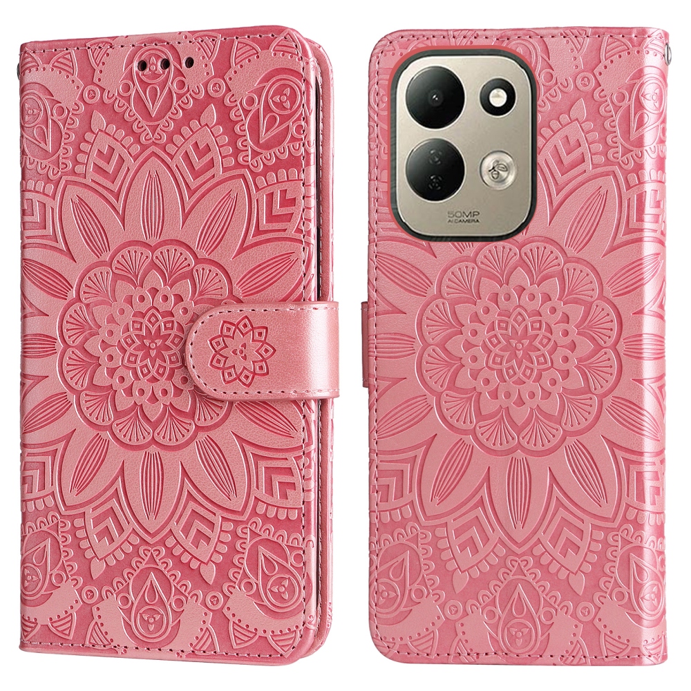 Sunflower knížkové pouzdro na Xiaomi Redmi 17 4G/5G - růžové