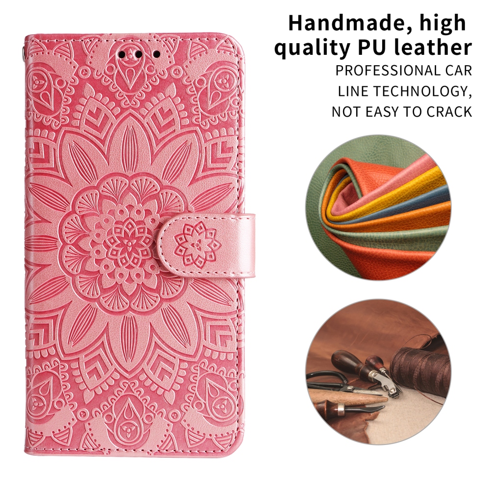 Sunflower knížkové pouzdro na Xiaomi Redmi 17 4G/5G - růžové