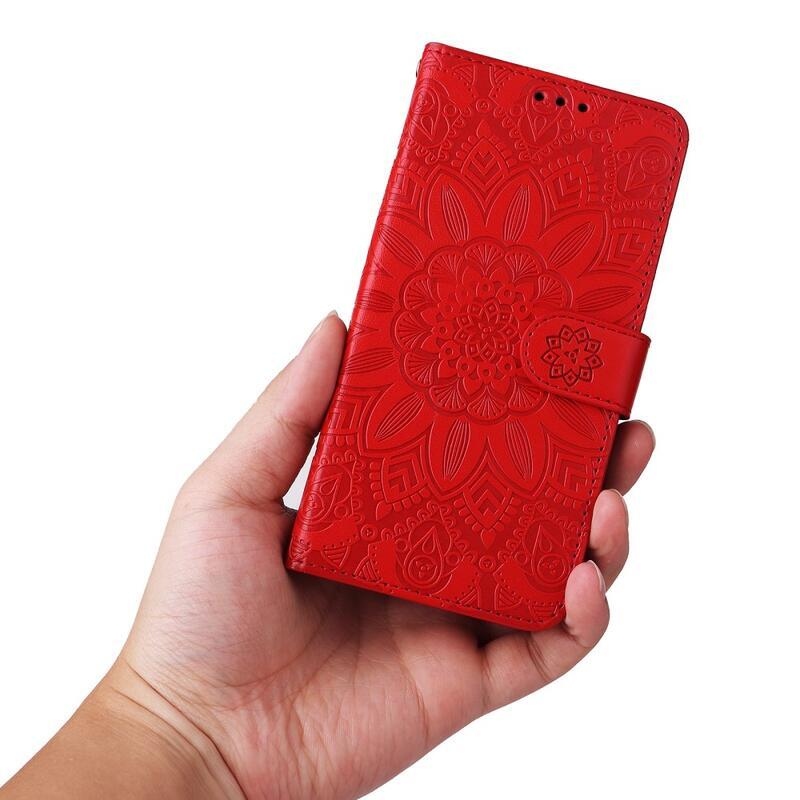 Sunflower knížkové pouzdro na Xiaomi Redmi A1+/A2+ - červené
