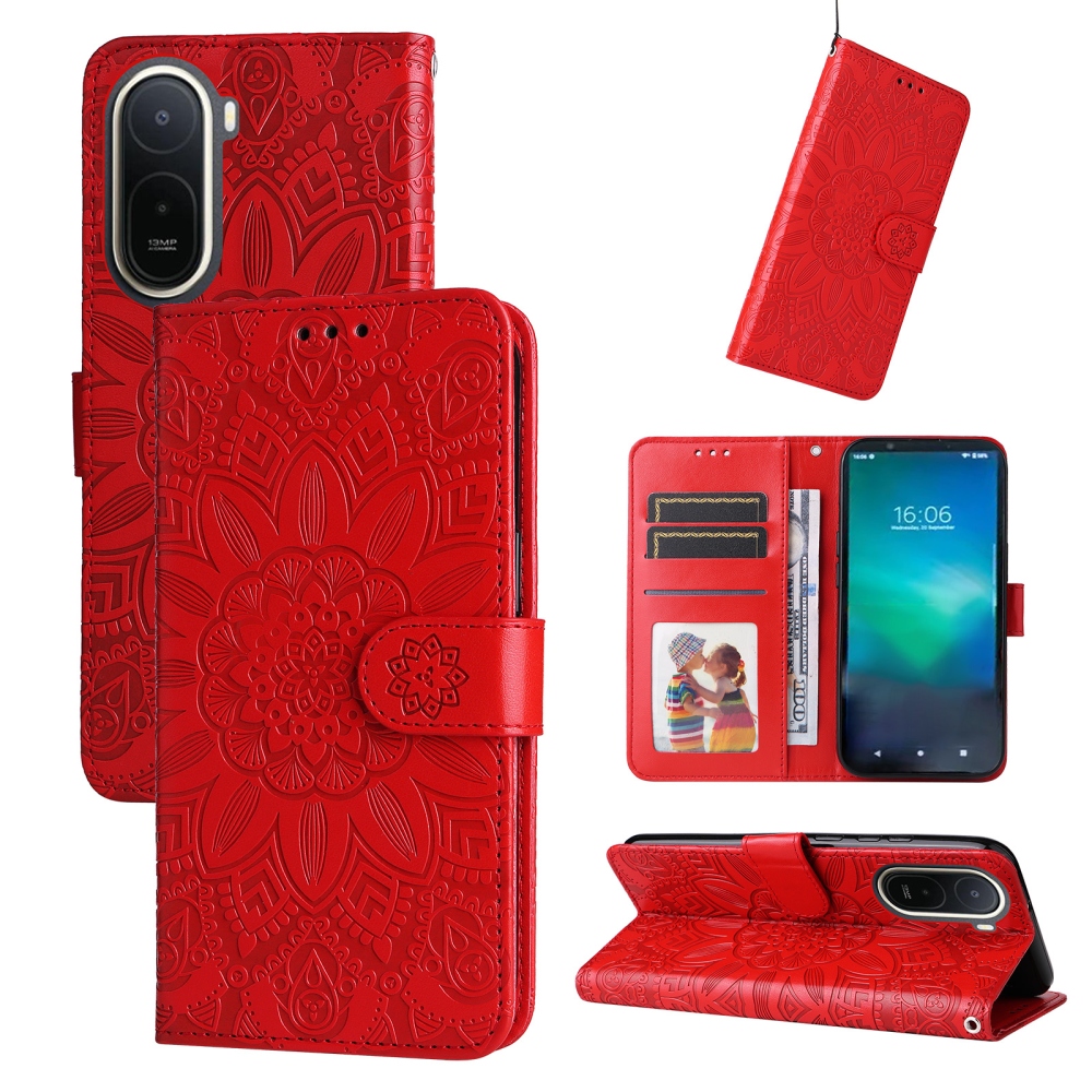 Sunflower knížkové pouzdro na Xiaomi Redmi A7 Pro - červené