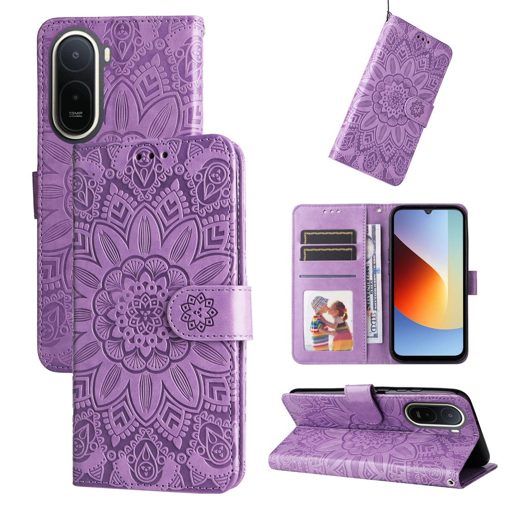 Sunflower knížkové pouzdro na Xiaomi Redmi A7 Pro - fialové