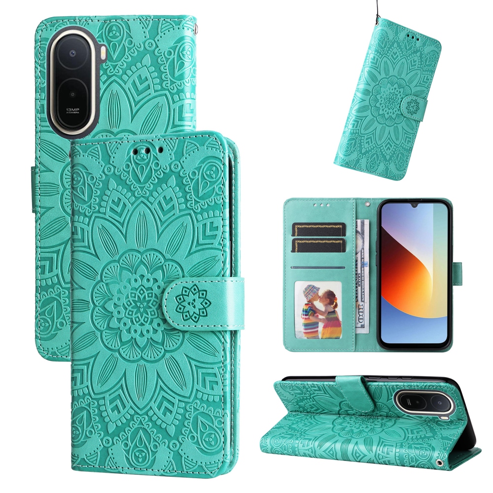 Sunflower knížkové pouzdro na Xiaomi Redmi A7 Pro - modrozelené