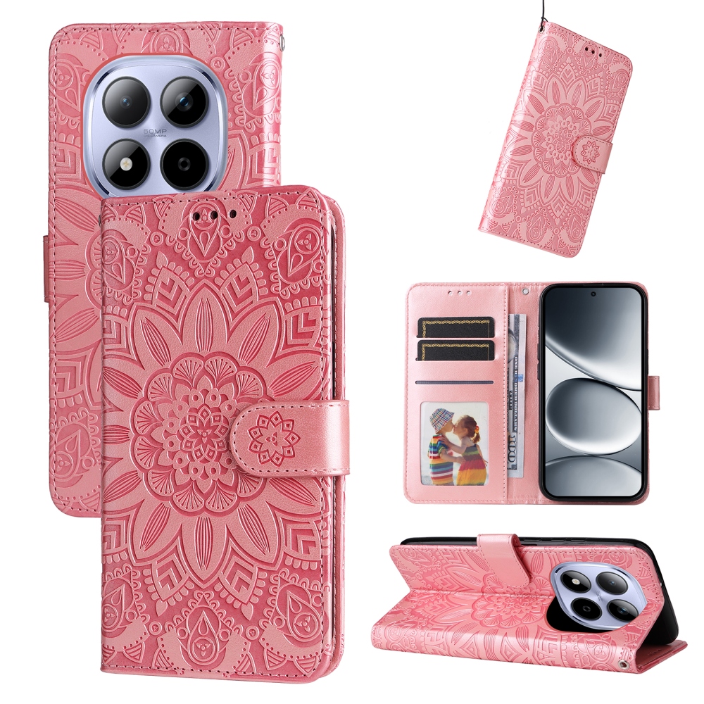 Sunflower knížkové pouzdro na Xiaomi Redmi Note 15 Pro 4G - růžové