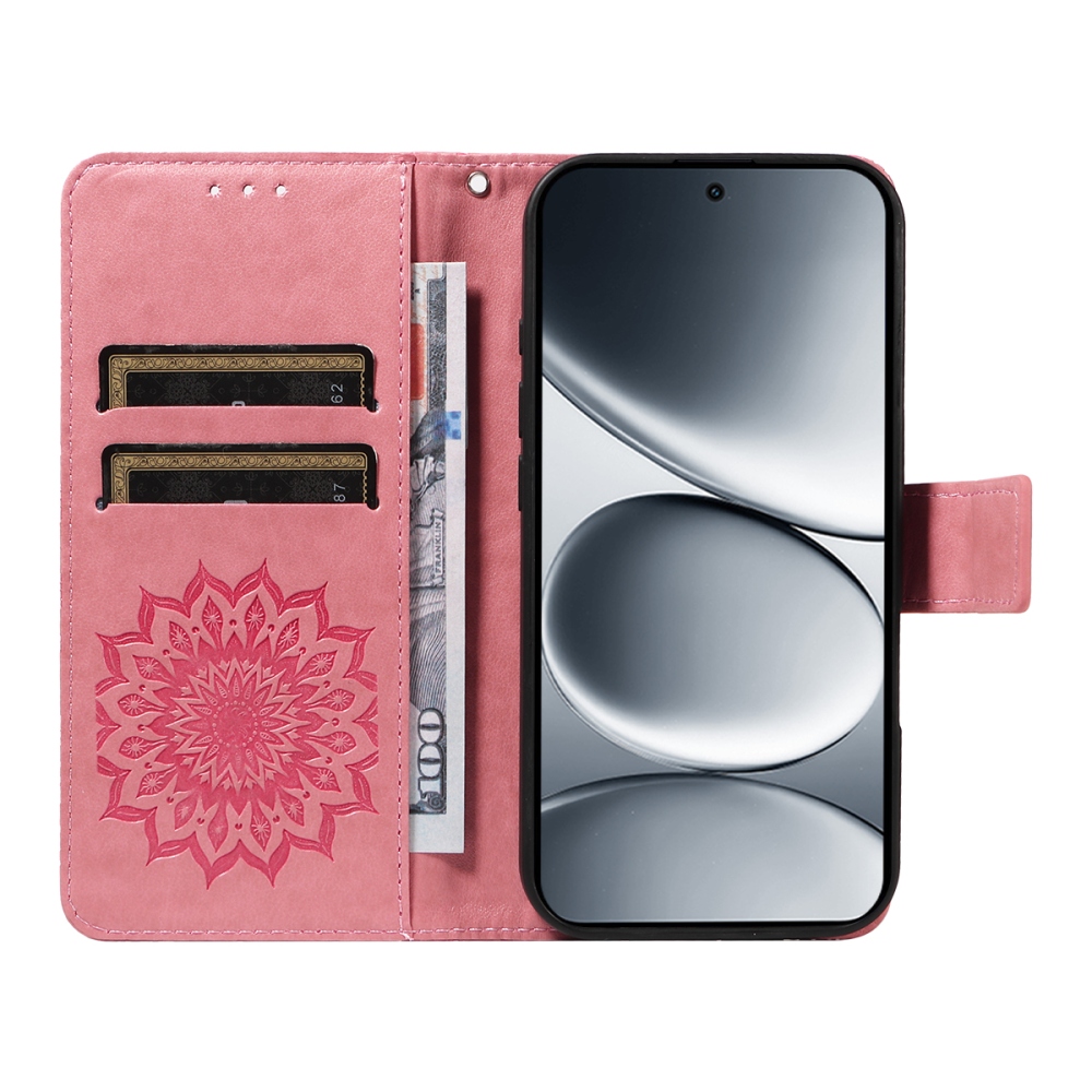 Sunflowers knížkové pouzdro na Xiaomi Redmi Note 15 Pro 5G - růžové