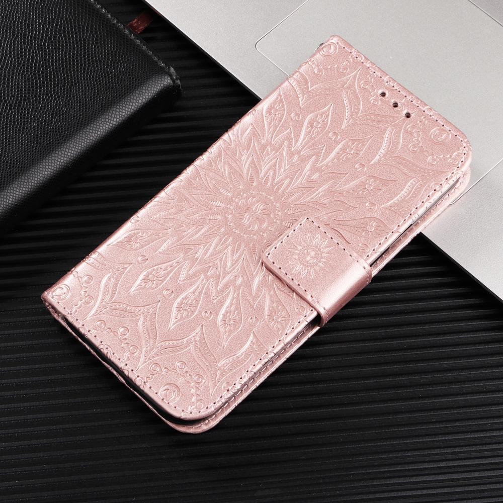 Sunflowers knížkové pouzdro na Xiaomi Redmi Note 15 Pro 5G - růžovozlaté