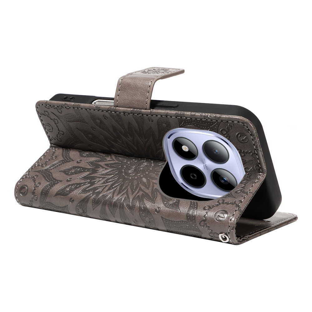 Sunflowers knížkové pouzdro na Xiaomi Redmi Note 15 Pro 5G - šedé