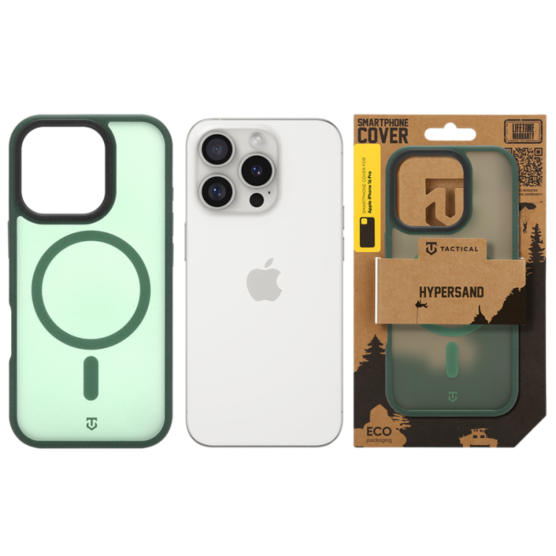 Tactical MagForce Hypersand Kryt pro Apple iPhone 16 Pro Forest Green