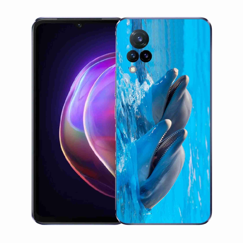 Gelový kryt mmCase na Vivo V21 4G/5G - delfíni