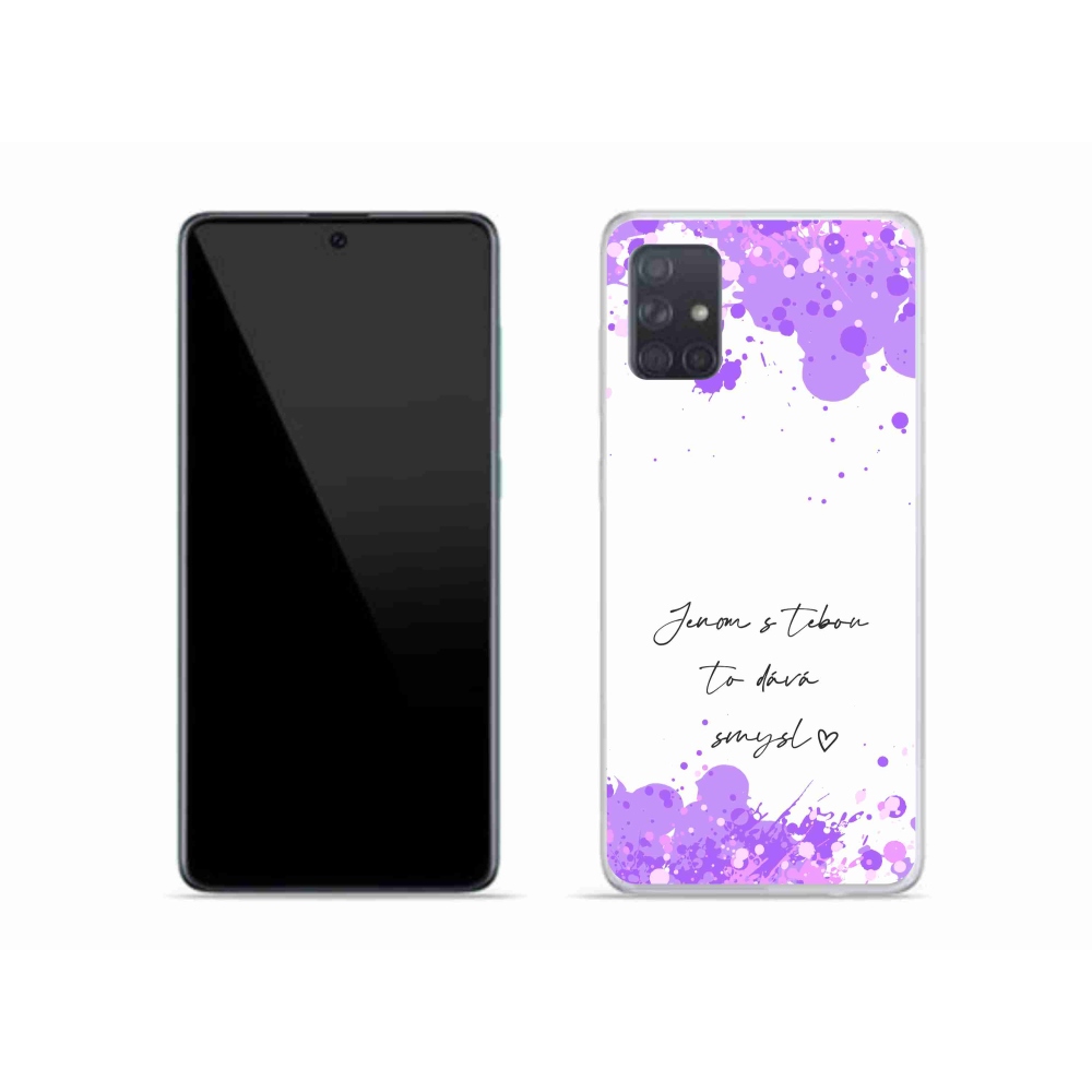 Gelový kryt mmCase na Samsung Galaxy A51 - zamilovaný text bílé pozadí