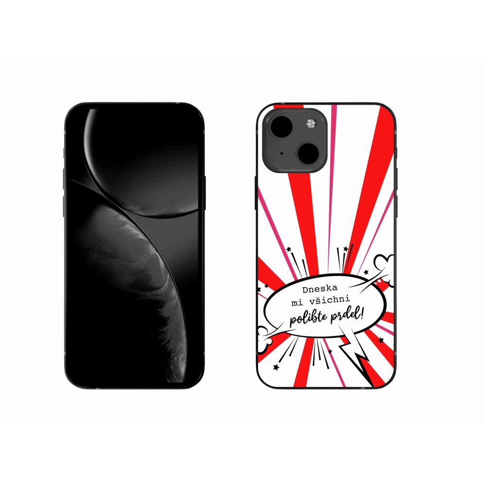Gelový kryt mmCase na iPhone 13 6.1 - vtipný text 15 bílé pozadí