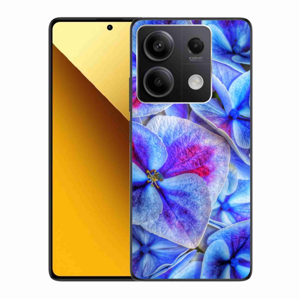 Gelový kryt mmCase na Xiaomi Redmi Note 13 5G - modré květy 1