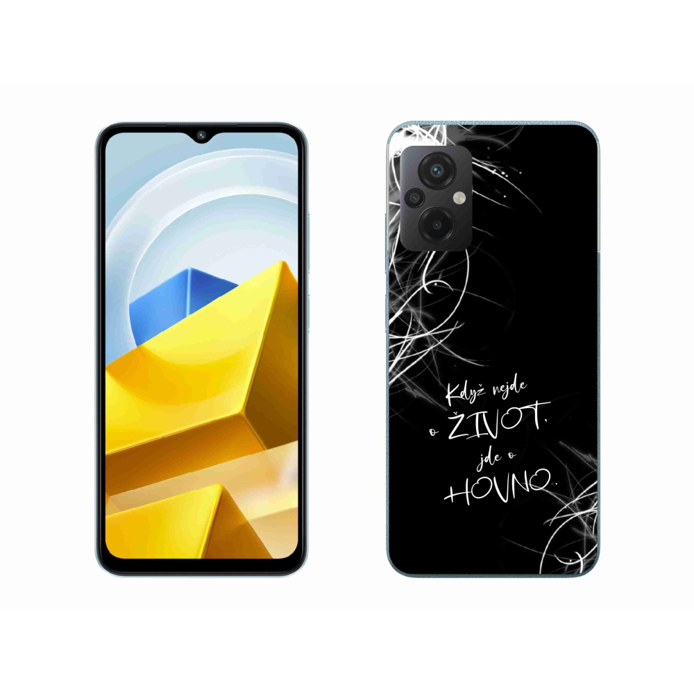 Gelový kryt mmCase na Xiaomi Poco M5 4G - vtipný text 16 černé pozadí