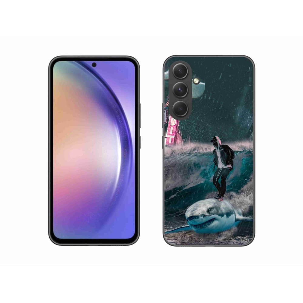 Gelový kryt mmCase na Samsung Galaxy A54 5G - žralok