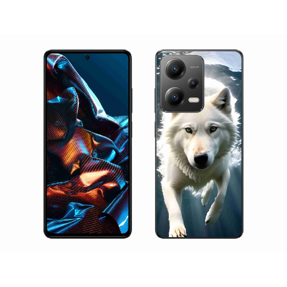 Gelový kryt mmCase na Xiaomi Redmi Note 12 Pro 5G - bílý vlk