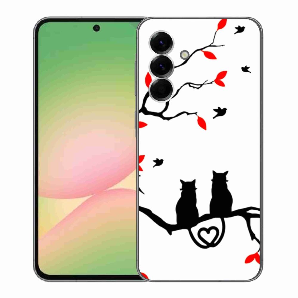 Gelový kryt mmCase na Samsung Galaxy A56 5G - kočičí láska
