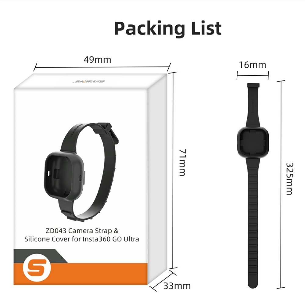 Silikonový ochranný obal s poutkem na ruku Sunnylife pro Insta360 GO Ultra – bílý