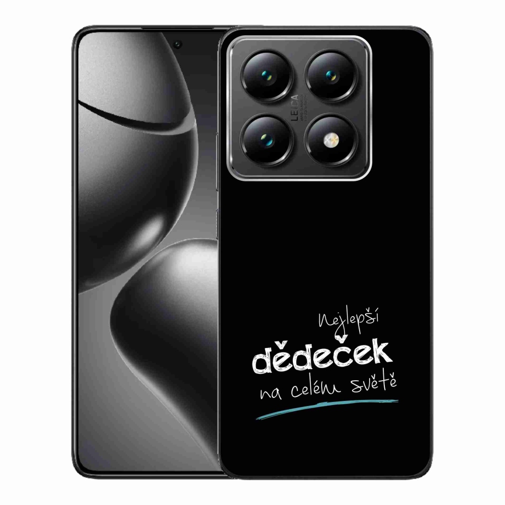 Gelový kryt mmCase na Xiaomi 14T Pro - nejlepší dědeček 3 černé pozadí