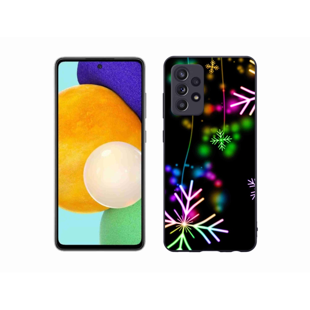 Gelový kryt mmCase na mobil Samsung Galaxy A52s 5G - barevné vločky