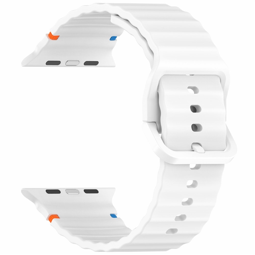 Sweat silikonový řemínek na Apple Watch Ultra 4/3/2/1 49mm/12/11/10 46mm - bílý