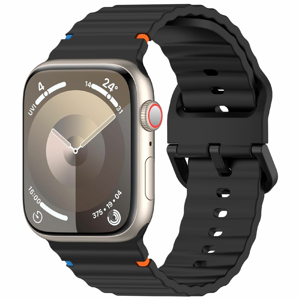 Sweat silikonový řemínek na Apple Watch Ultra 4/3/2/1 49mm/12/11/10 46mm - černý