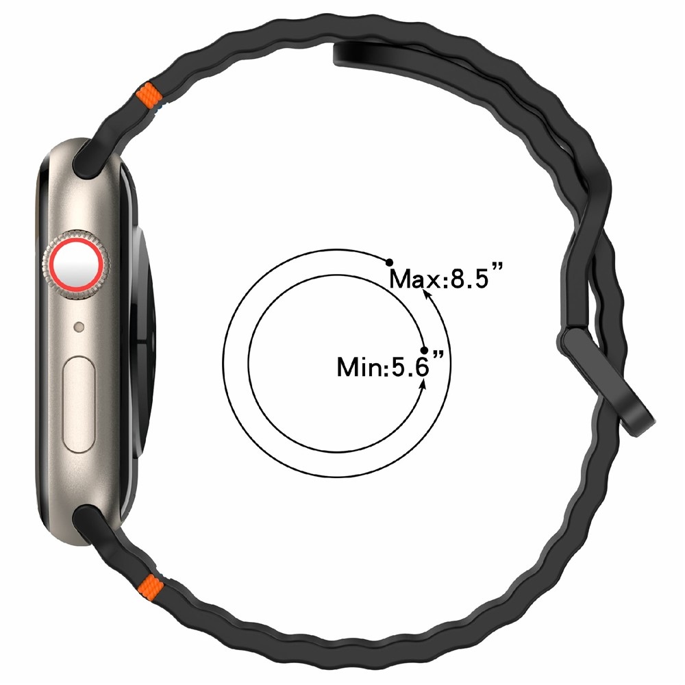 Sweat silikonový řemínek na Apple Watch Ultra 4/3/2/1 49mm/12/11/10 46mm - černý