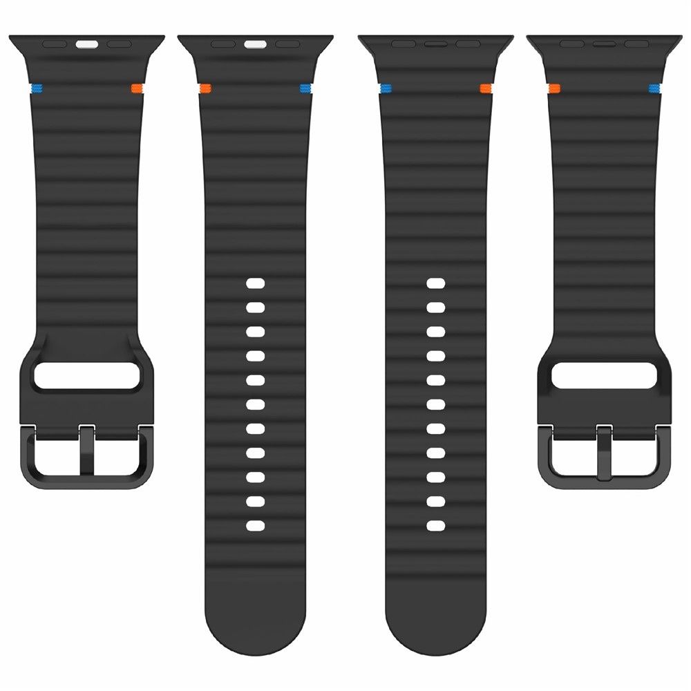 Sweat silikonový řemínek na Apple Watch Ultra 4/3/2/1 49mm/12/11/10 46mm - černý