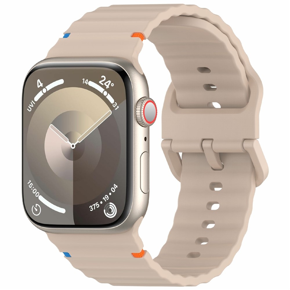 Sweat silikonový řemínek na Apple Watch Ultra 4/3/2/1 49mm/12/11/10 46mm - světlehnědý