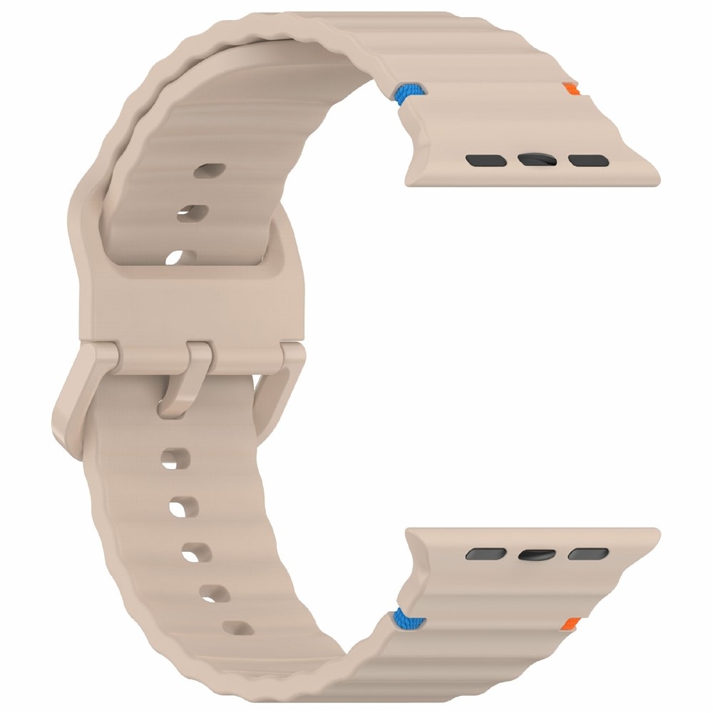 Sweat silikonový řemínek na Apple Watch Ultra 4/3/2/1 49mm/12/11/10 46mm - světlehnědý
