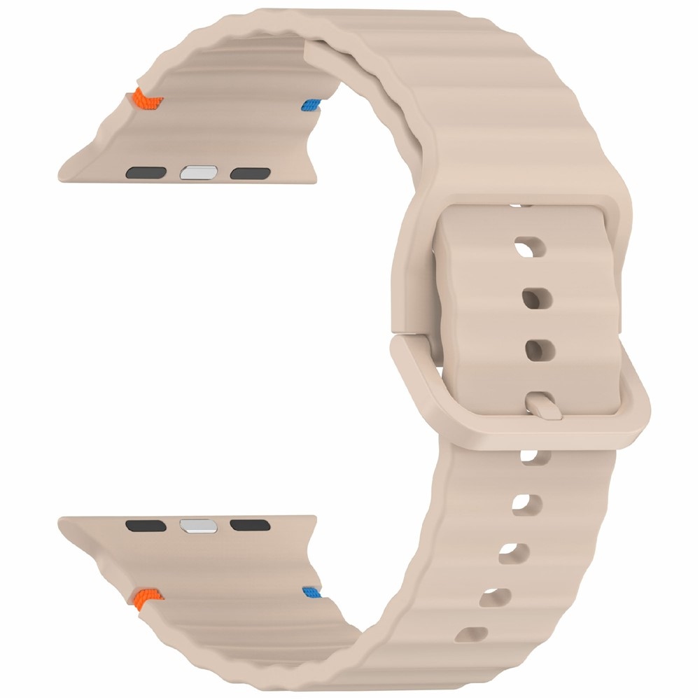Sweat silikonový řemínek na Apple Watch Ultra 4/3/2/1 49mm/12/11/10 46mm - světlehnědý