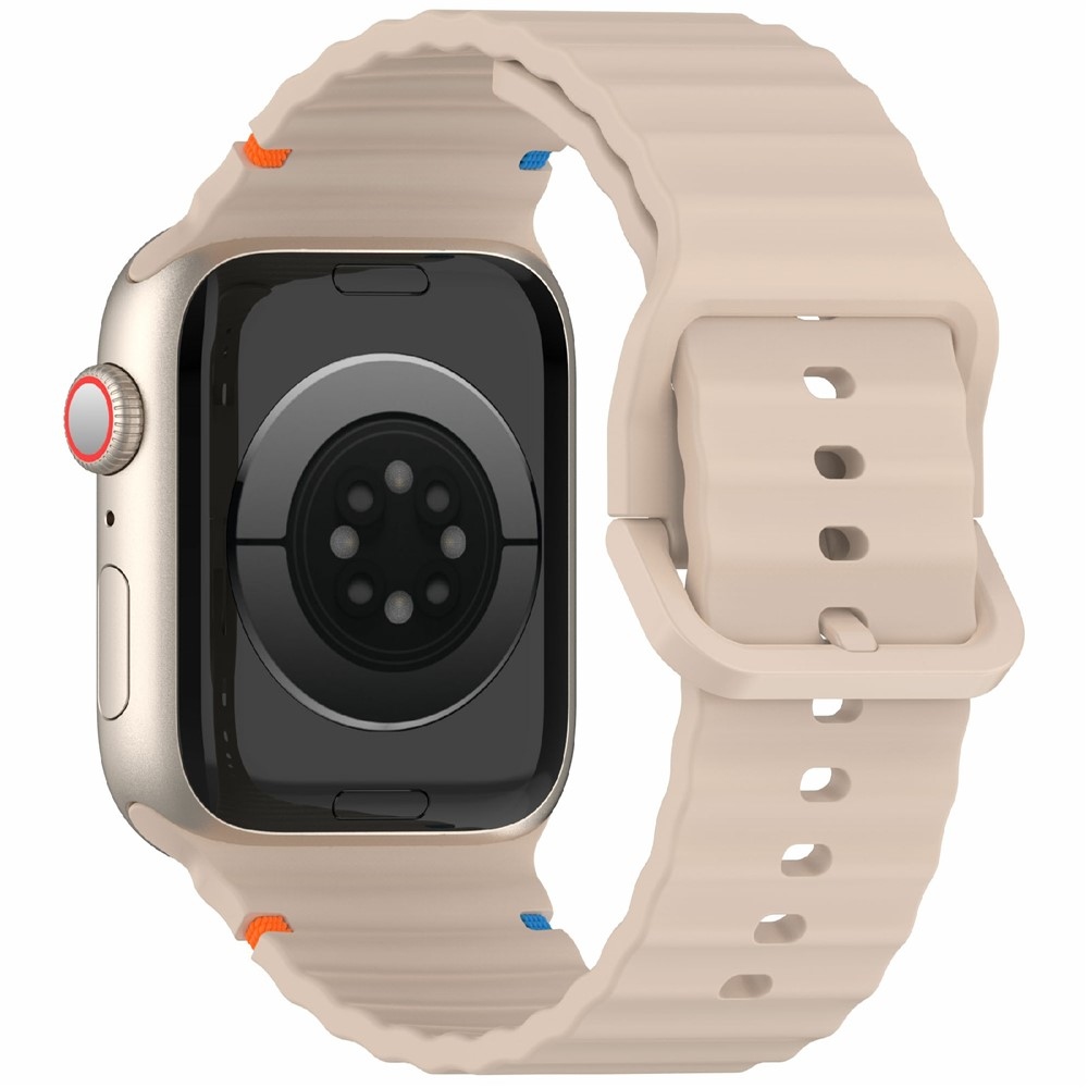 Sweat silikonový řemínek na Apple Watch Ultra 4/3/2/1 49mm/12/11/10 46mm - světlehnědý