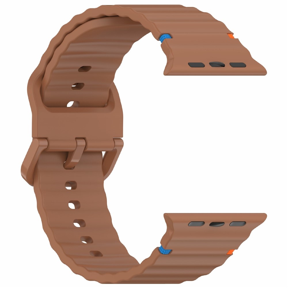 Sweat silikonový řemínek na Apple Watch Ultra 4/3/2/1 49mm/12/11/10 46mm - tmavěhnědý